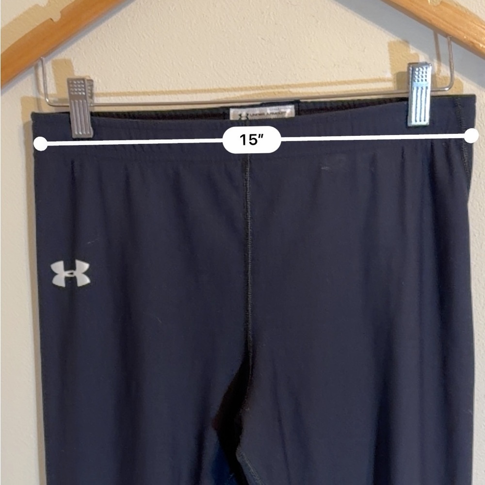 Under Armour Youth XL Black Compression Leggings Base Layer Athletic Pants - Picture 3 of 8